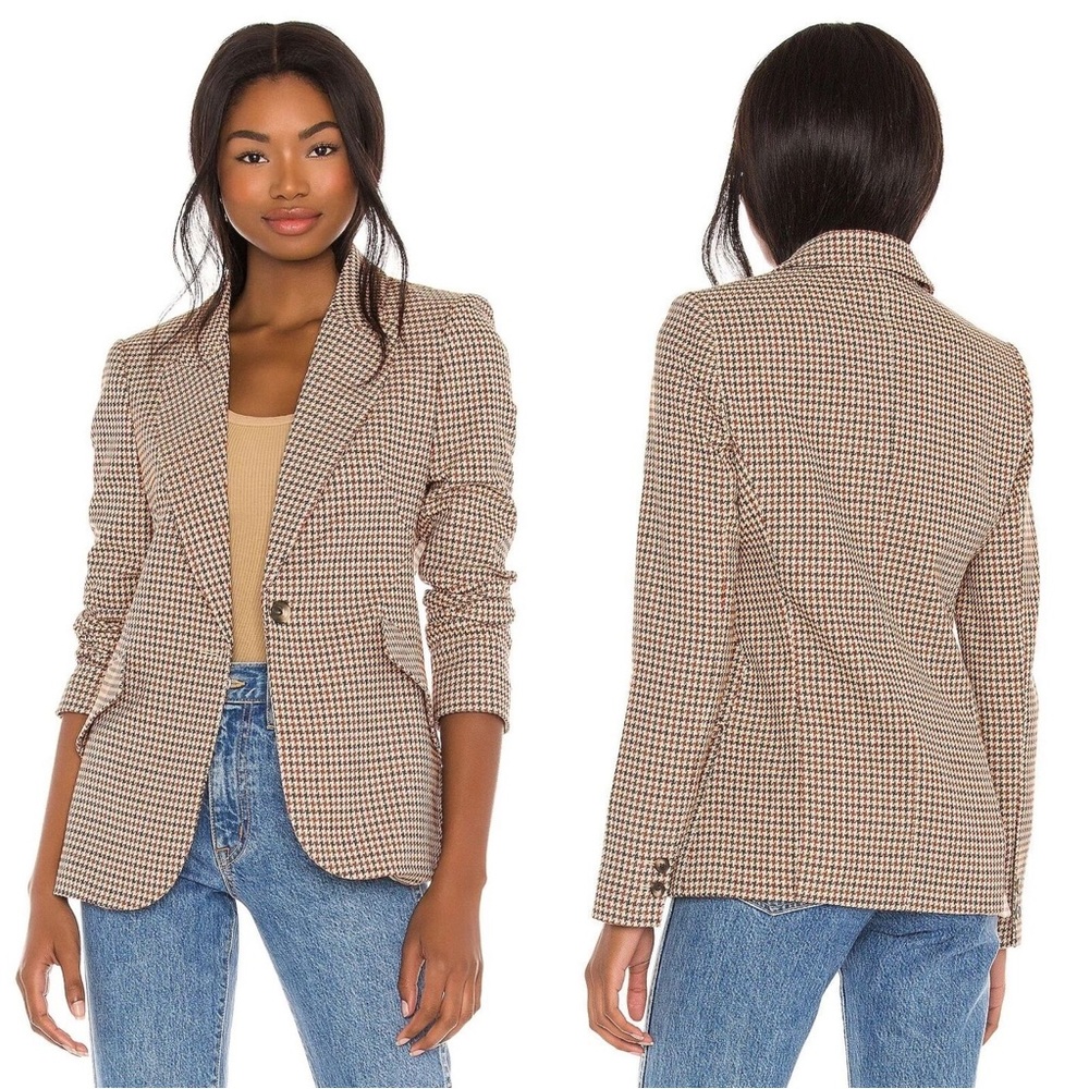 L’AGENCE Chamberlain Houndstooth Blazer Size 12